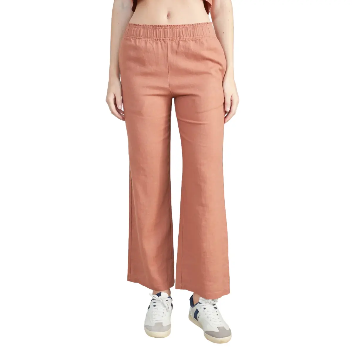 Pleated Linen Trousers Women's 24 Colours