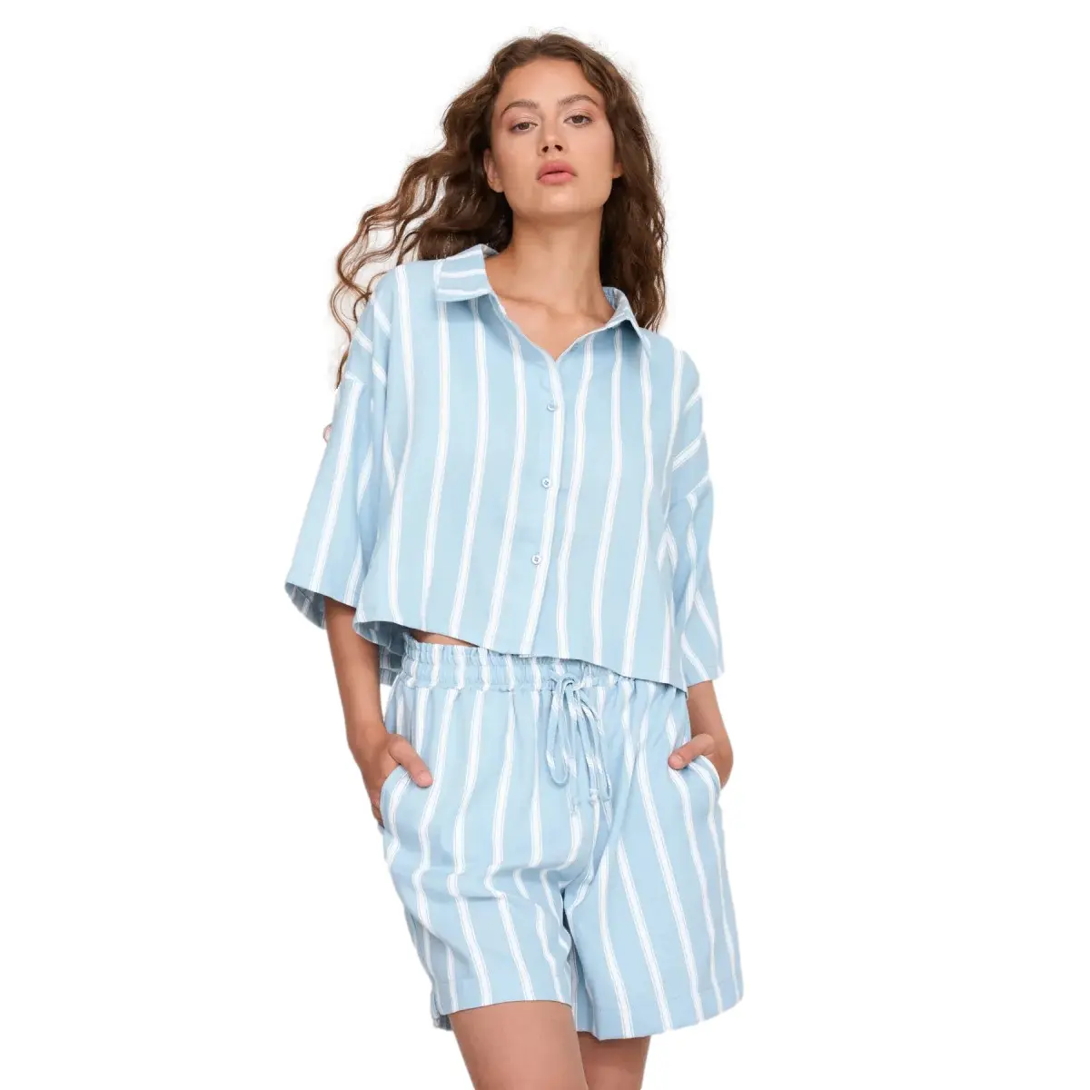 Image of Gestreiftes Kurzshirt Damen 24 Colours