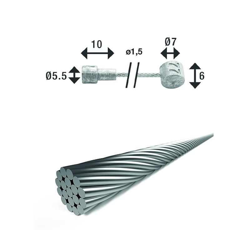 Velo Store - UK Brake cable with double connection XLC br-x86 2250 mm | Extra 10% off with Subscription, Postage £16.79 to UK Fedex.