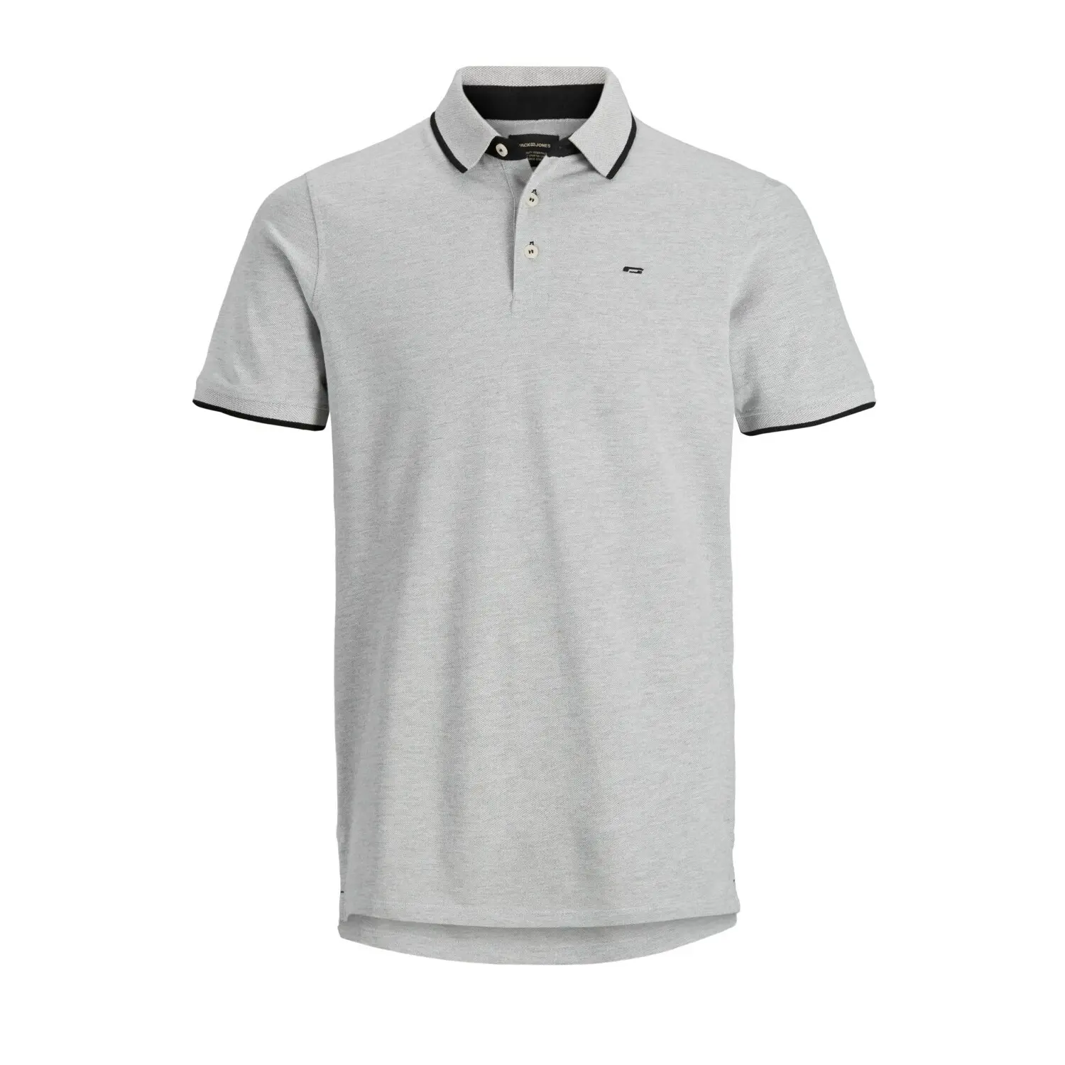 5713738372121 - Jack & Jones - Essentials - Jersey-Polohemd in Grau meliert
