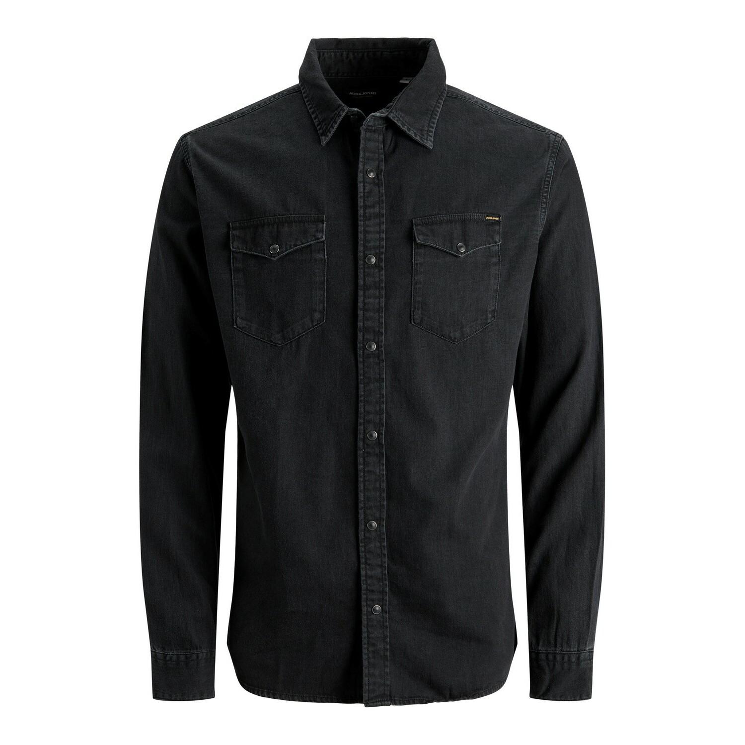 5713738270731 - Jack & Jones JJESHERIDAN SHIRT L S NOOS Jeanshemd schwarz 5713738270731 - Jack & Jones JJESHERIDAN SHIRT L S NOOS Jeanshemd schwarz