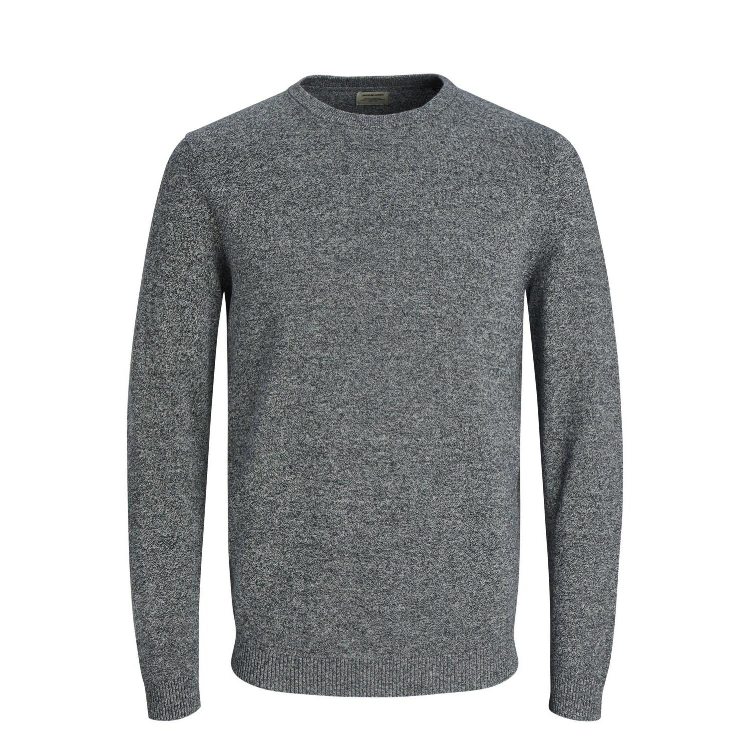 5713736471864 - Pullover JJEBASIC KNIT CREW NECK Baumwolle Grau