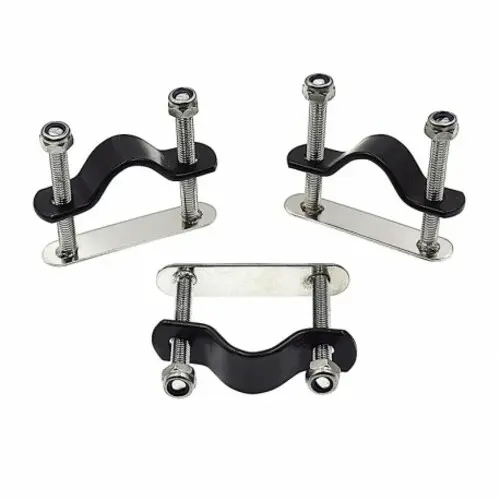 Set di 3 Fissaggi per Cesti in Vimini/Plastica Basil - Acciaio Inox