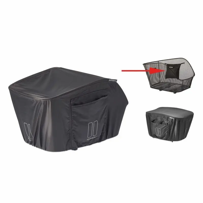 Housse de protection Basil pour panier gris