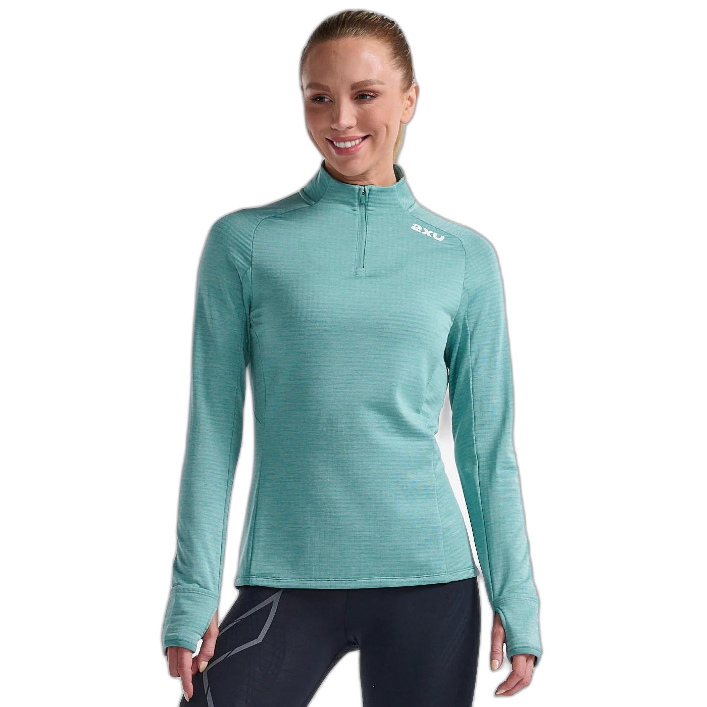 Velo Store - UK 2Xu Women's long-sleeve 1/4 zip active top 2XU Ignition | Extra 10% off with Subscription, Postage £16.79 to UK Fedex.