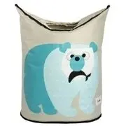 0713757718639 - 3 Sprouts Wäschekorb Eisbär 59 x 48 cm blau