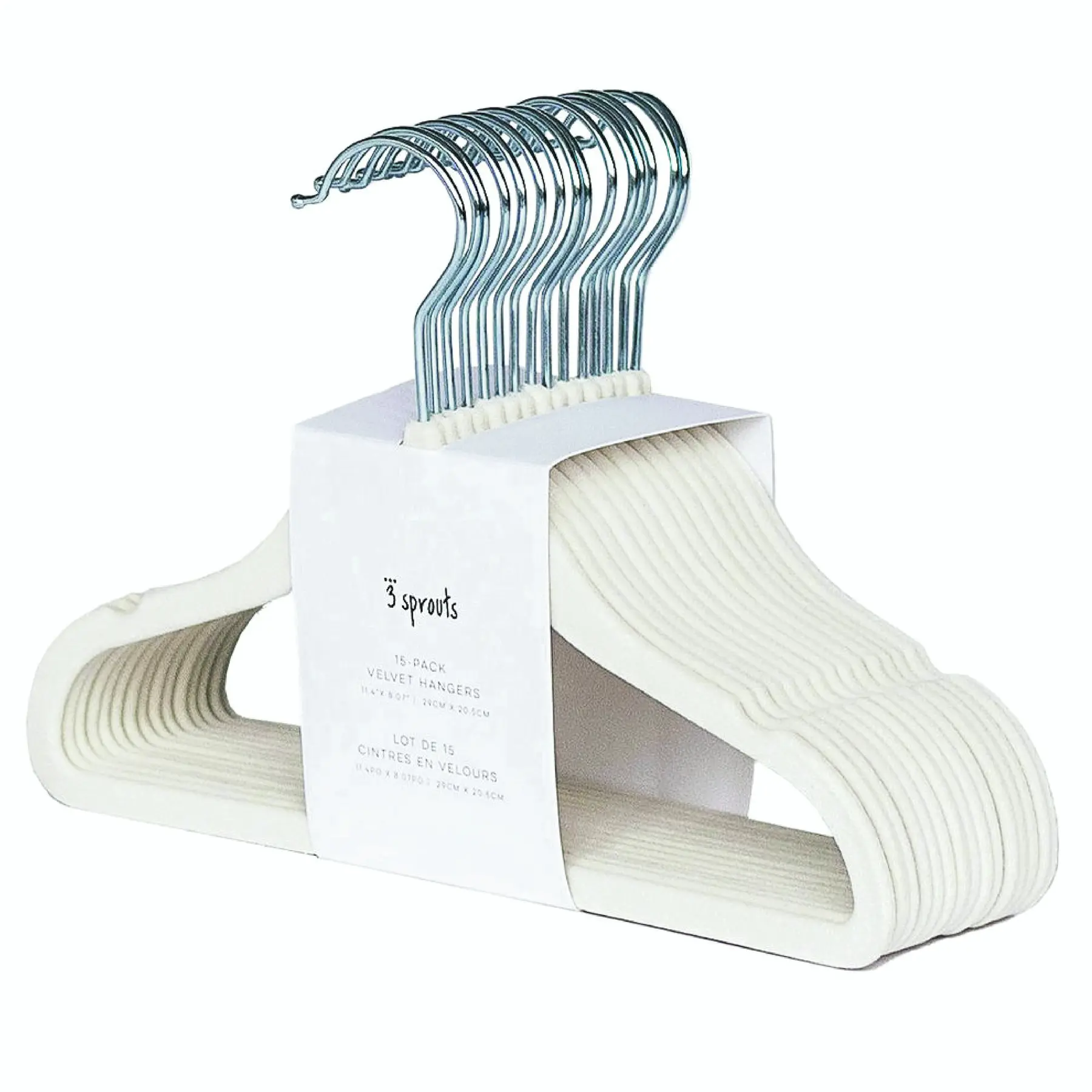 Cintre velours 3 Sprouts (x15)