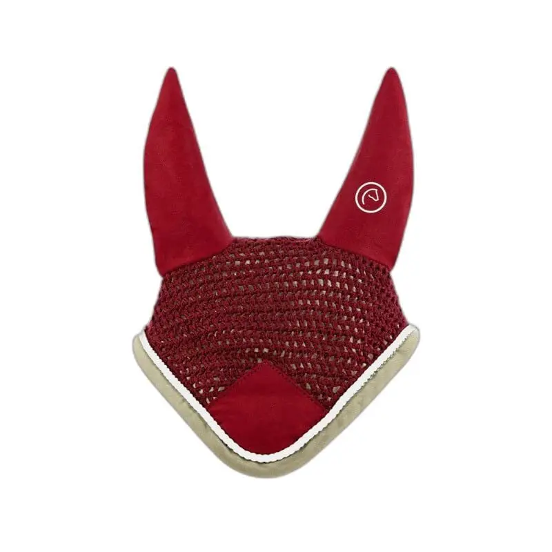 Equithème Rouge Fly Veil For Horses Polyfun