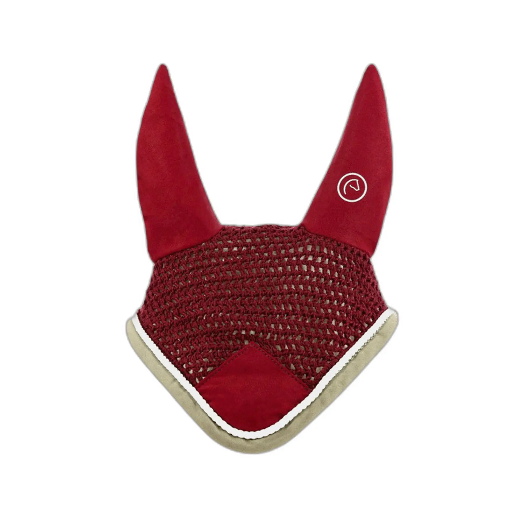 Equithème Rouge Fly Veil For Horses Polyfun