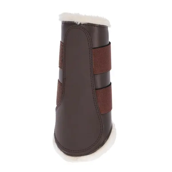 Kerbl Marron Closed Front Gaiters For Dressage Horses Fleece (X2)