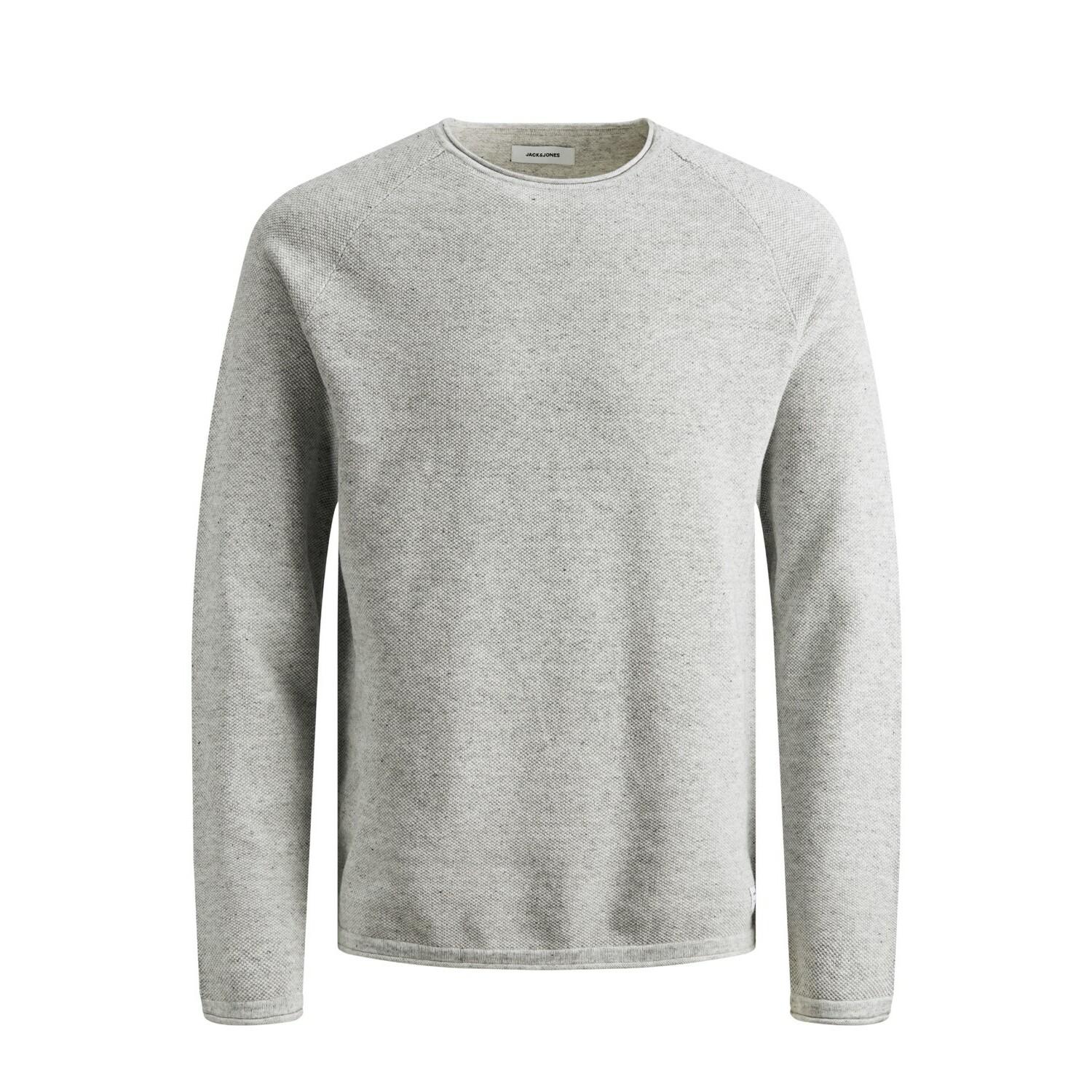5714494306603 - JACK & JONES Rundhalspullover JJEHILL Light Grey Melange Unifarben Grau - Gr L 5714494306603 - JACK & JONES Rundhalspullover JJEHILL Light Grey Melange Unifarben Grau - Gr L