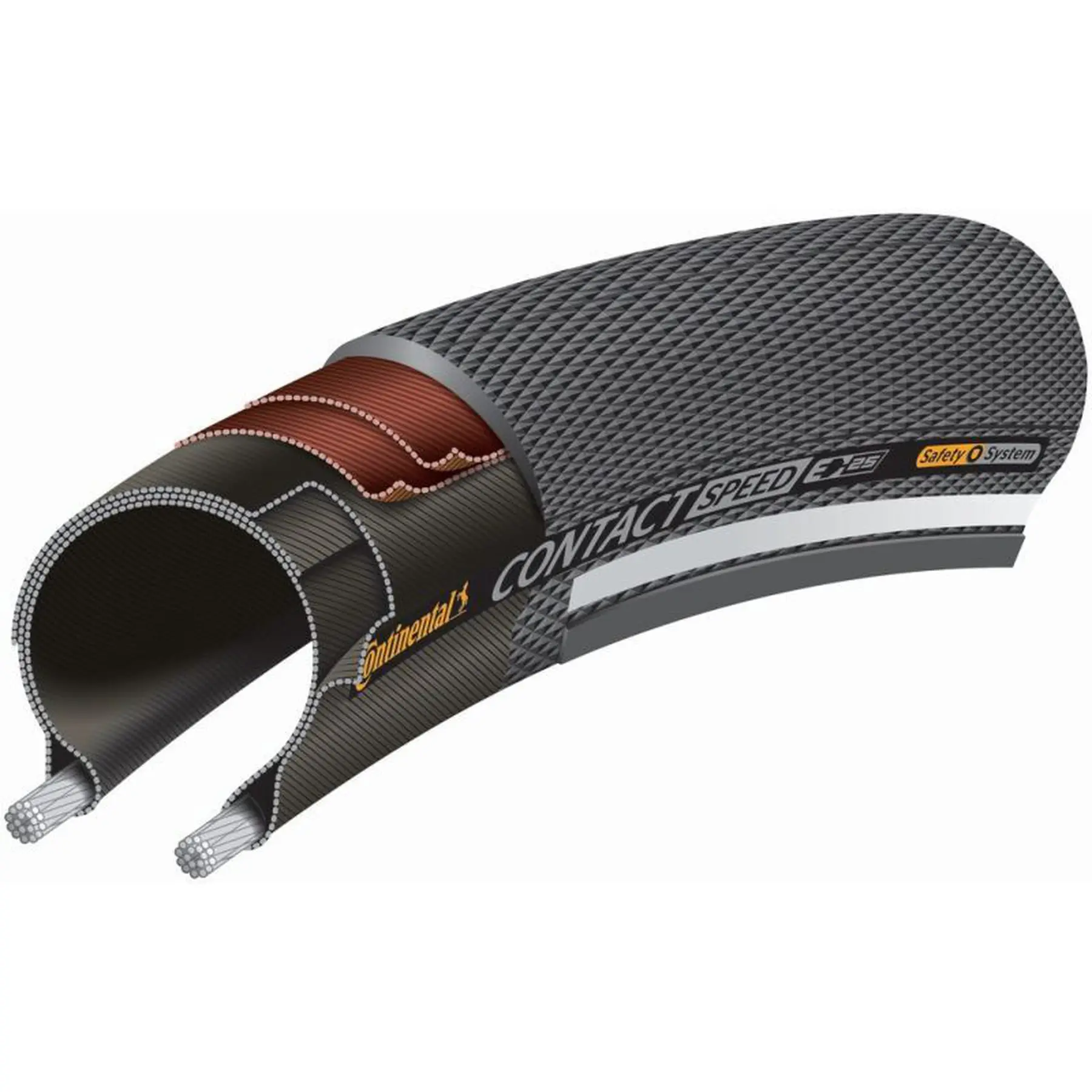 Pneumatico rigido con riflettore Continental Contact Speed 37-622