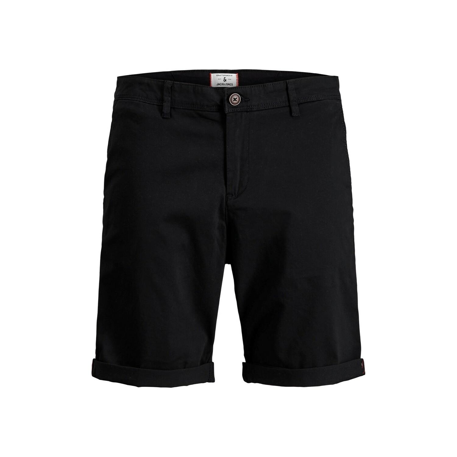 5714500936749 - Jack & Jones Intelligence - Schmal geschnittene Chinoshorts in Schwarz
