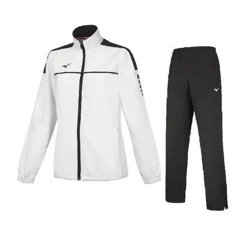 MIZUNO QUICKDRY PULS ジャージ/セットアップ 白/ホワイト MIZUNO（ミズノ） 薄手 ジャージ 上下 レディース セットアップ フード