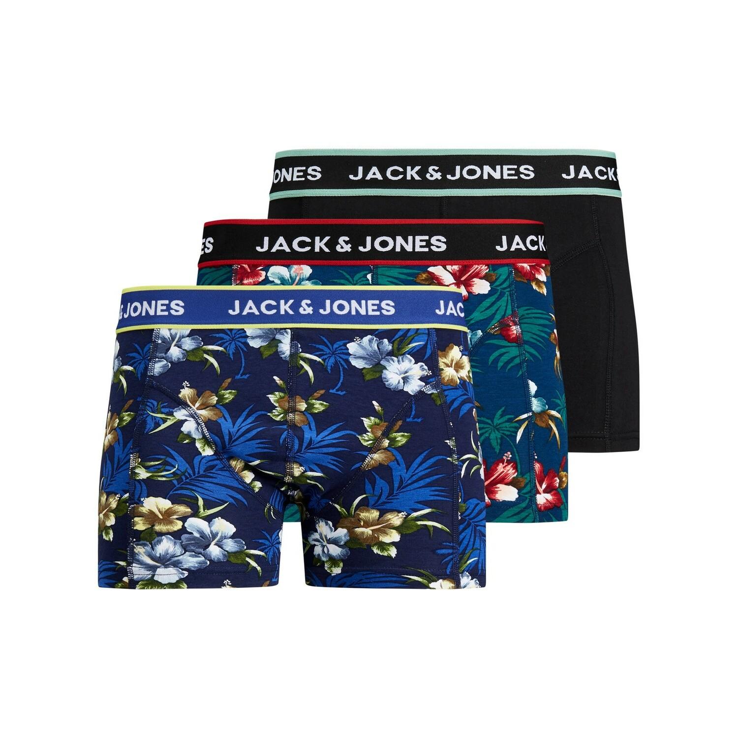 5714506313612 - Jack & Jones Trunk Unterhosen Trunks 3 Pack Unterhosen Shorts JACFLOWER