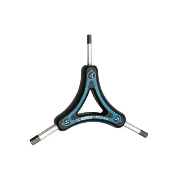 Unior Bike Tools Dreiarmiger Sechskant-Innensechskantschlüssel 2, 2.5, 3mm Unisex