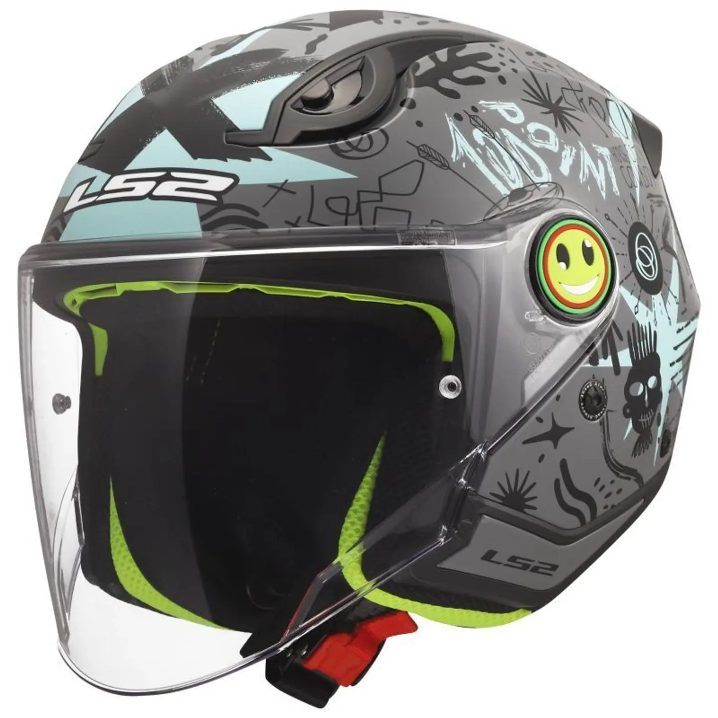 Jet-Motorradhelm Kinder LS2 OF622 Funny II Scribble