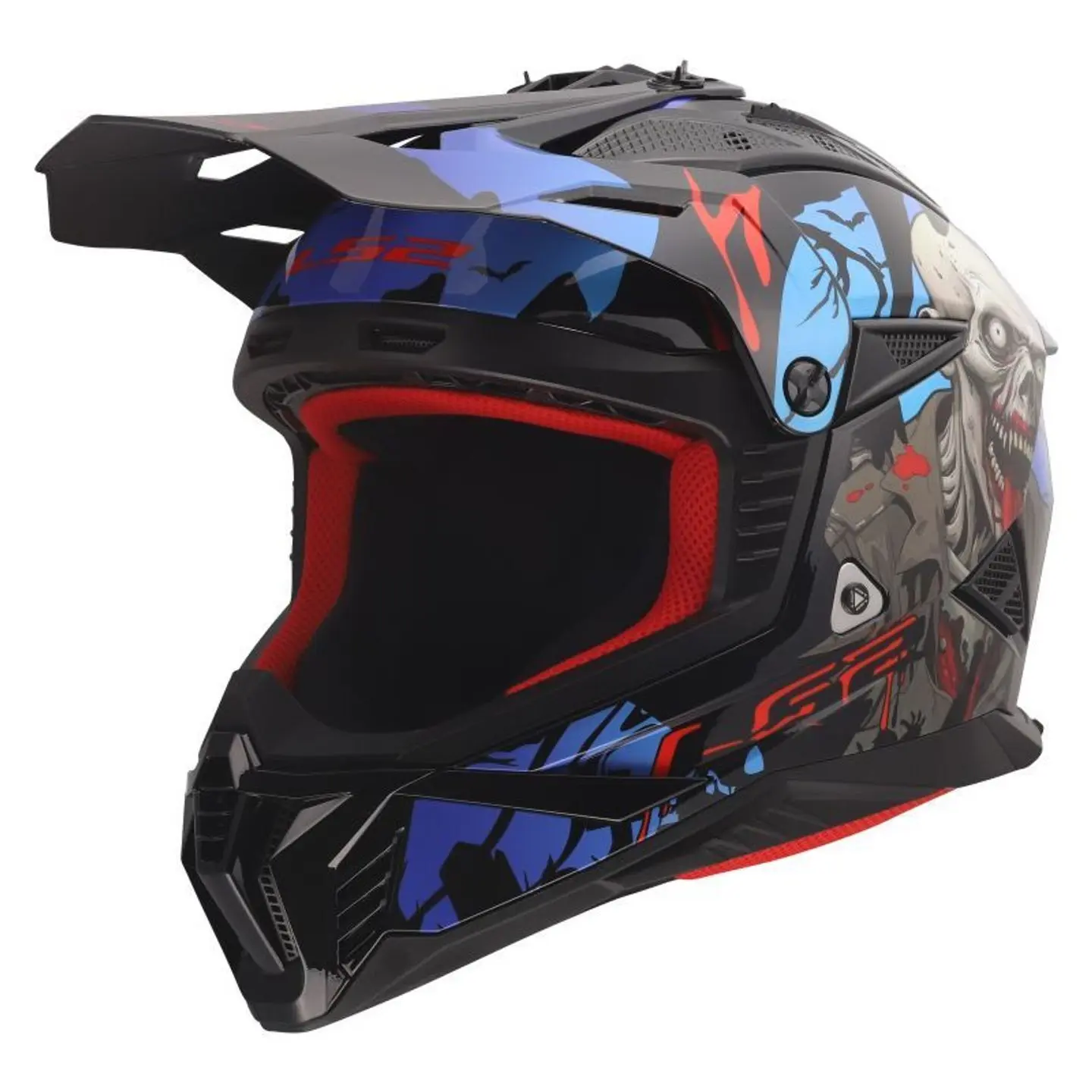Motorrad-Cross-Helm LS2 MX708 Fast II Zombie II