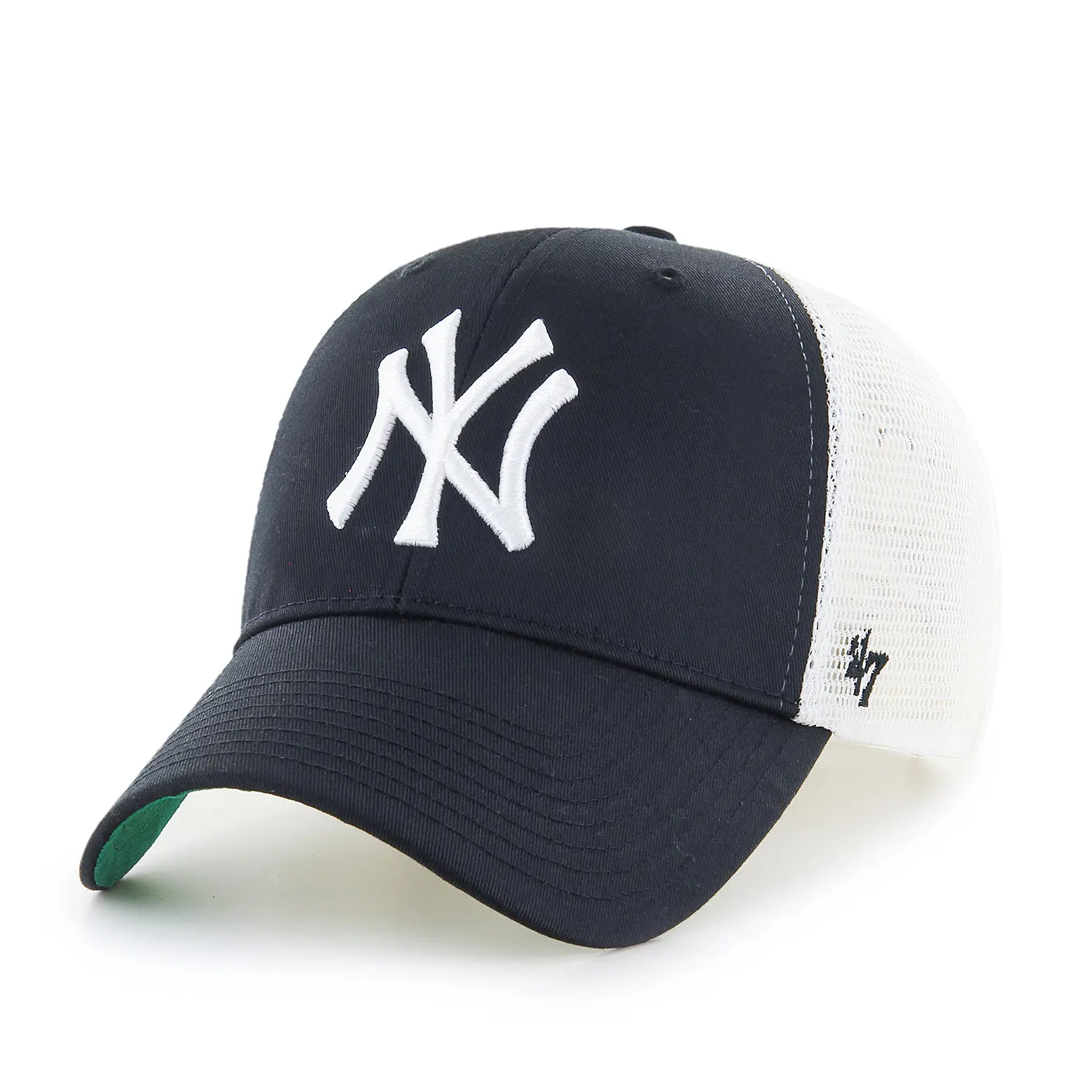 0889313994851 - 47 Brand - MLB NY Yankees - Truckerkappe in Schwarz und Weiß-Black
