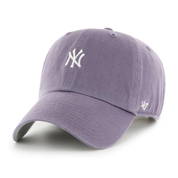0195000562273 - 47 Brand - MLB NY Yankees - Baseball-Kappe in Hellviolett mit kleinem Logo-Lila