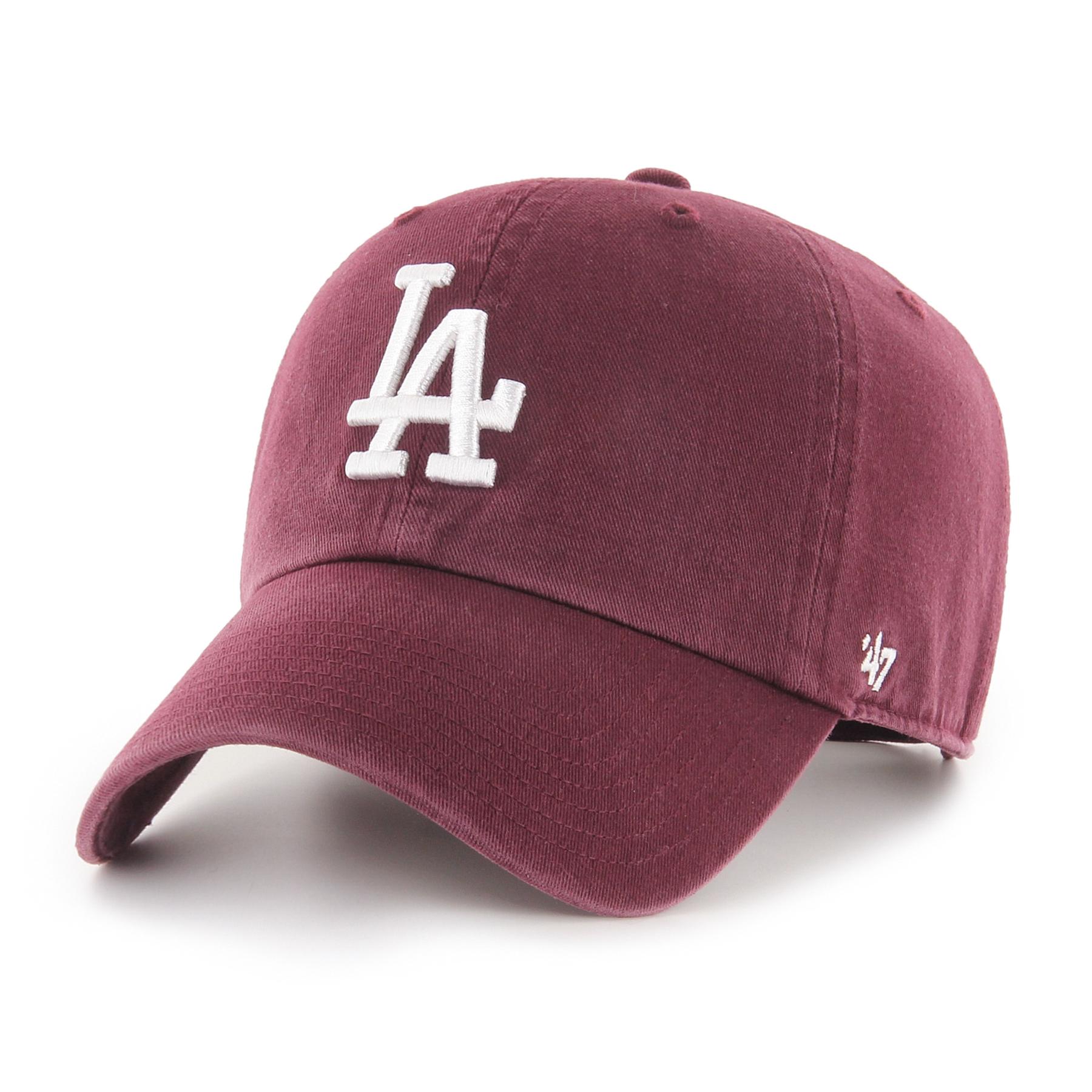 0193234938413 - 47 Brand Clean Up Strapback Cap LA DODGERS B-RGW12GWS-KMB Bordeaux