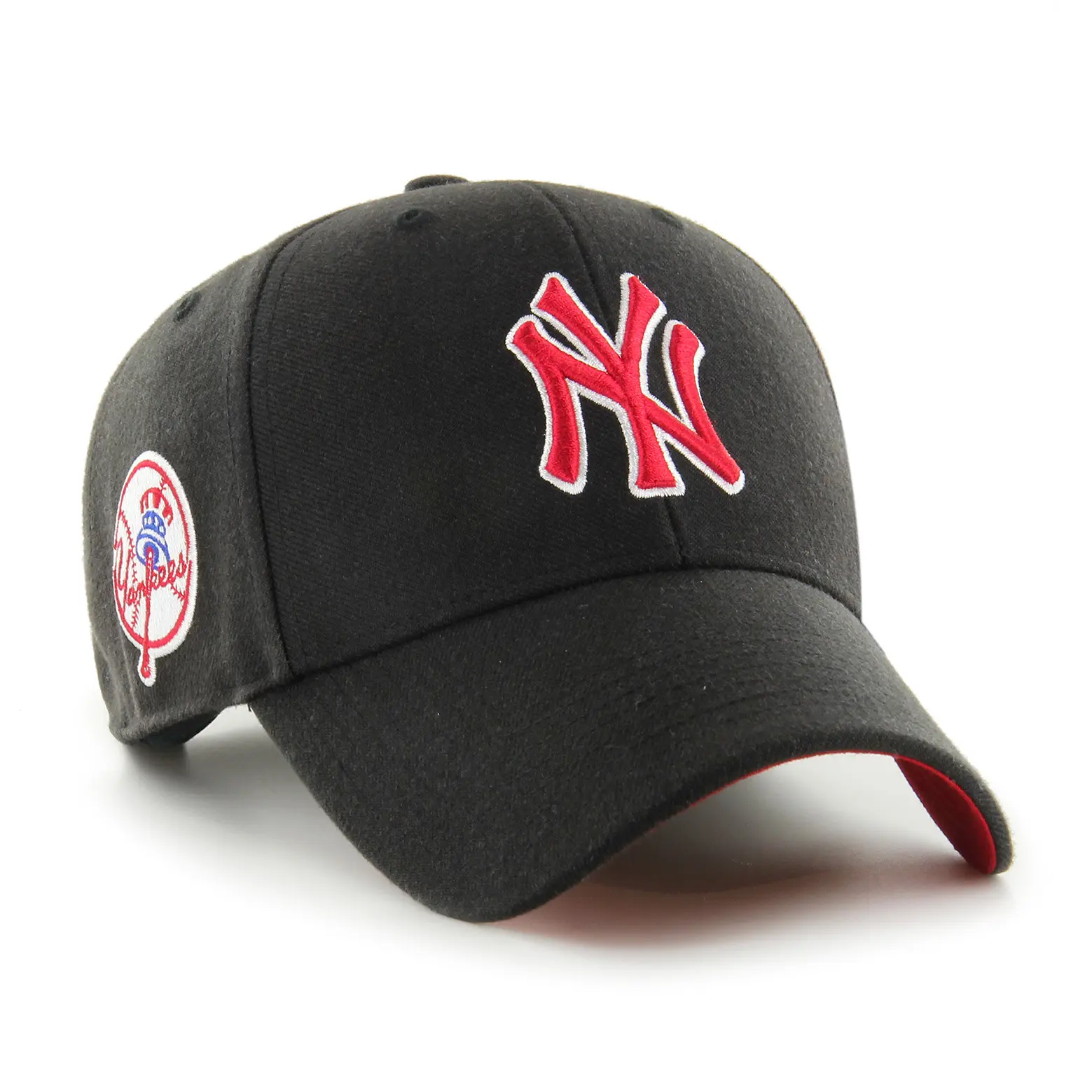 0196895673327 - 47 Brand - NY Yankees - Baseballkappe in Schwarz mit Logo und gesticktem Aufnäher
