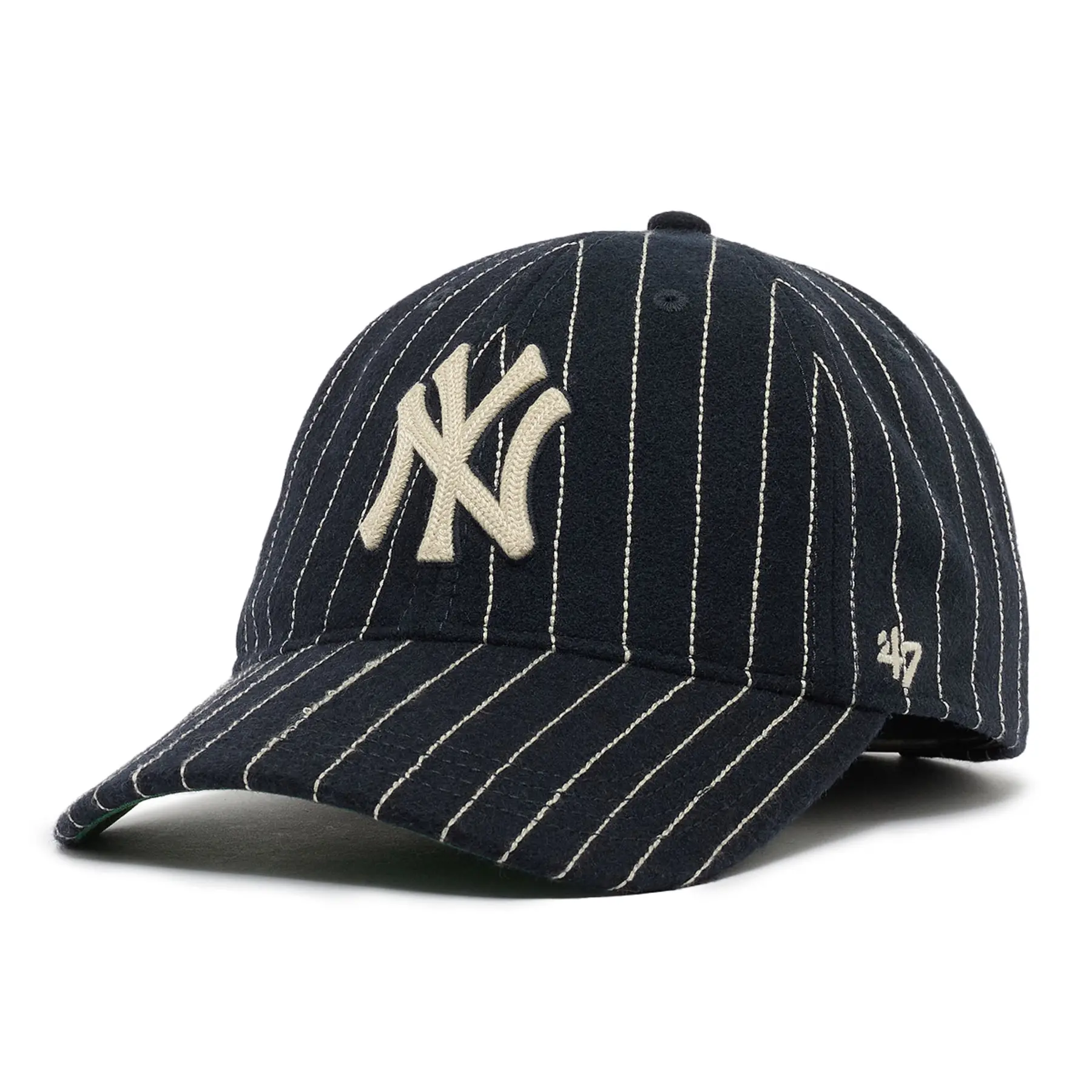0199019382402 - New York Yankees Baseball-Cap MLB Wool Pinstripe Clean Up