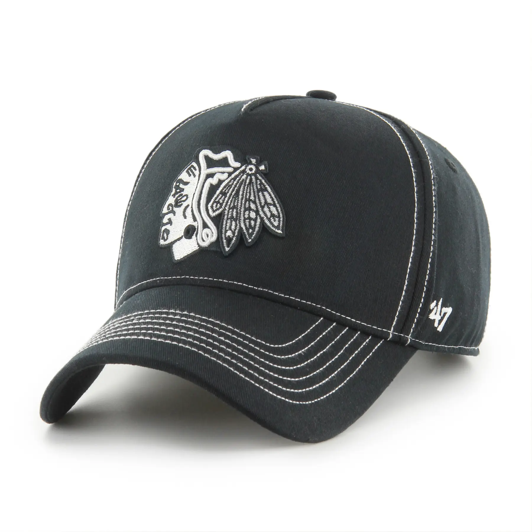 0198742427923 - Blackhawks Baseballkappe mit Kontrastnähten MVP