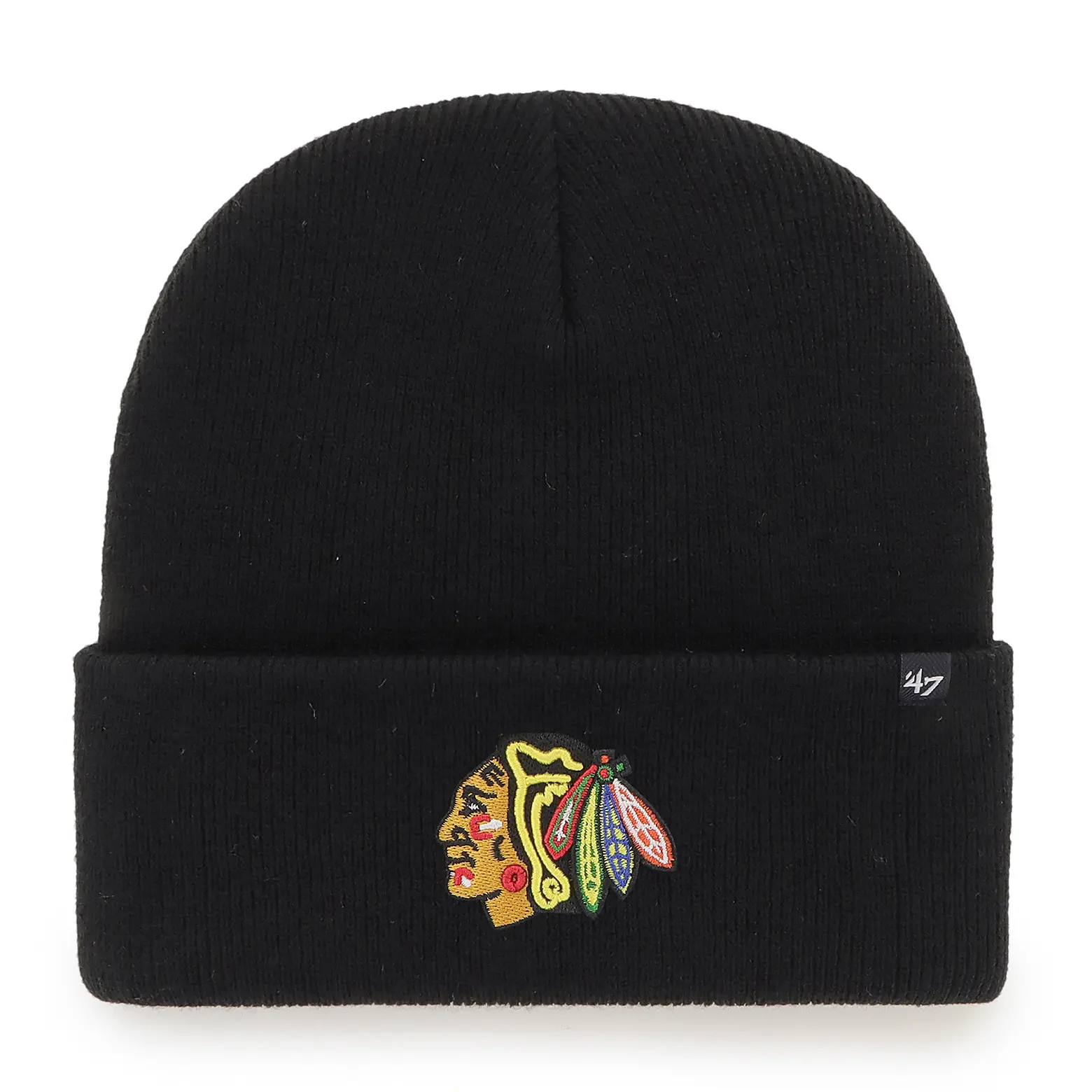 0194165819086 - 47 Brand Beanie CHICAGO BLACKHAWKS H-HYMKR04ACE-BKA Schwarz 0194165819086 - 47 Brand Beanie CHICAGO BLACKHAWKS H-HYMKR04ACE-BKA Schwarz
