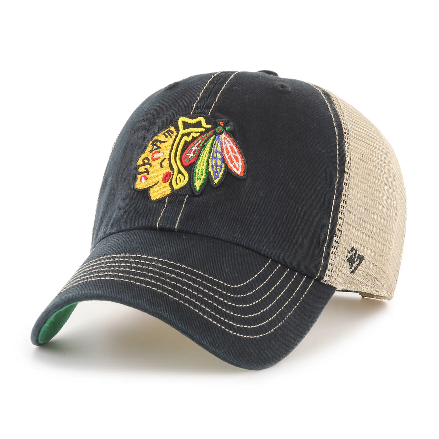 0192309010443 - Blackhawks NHL Clean Up Trucker Cap