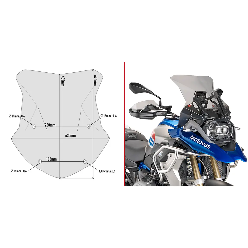 Bulle Motorrad Givi Bmw R 1200 Gs (13 À 18)