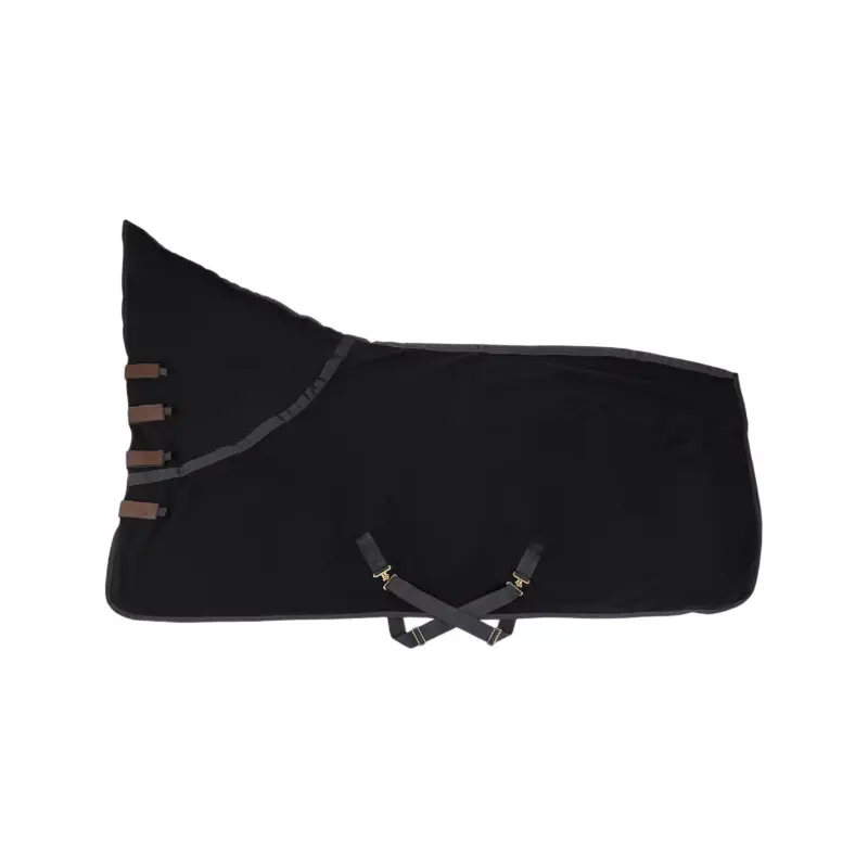 Kentucky Horsewear - Zweetdeken fleece heavy met nek zwart 160-7'0