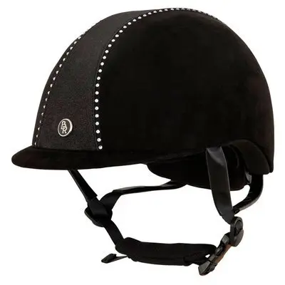 Casque d'équitation en microfibre BR Equitation Delta Crystal VG1