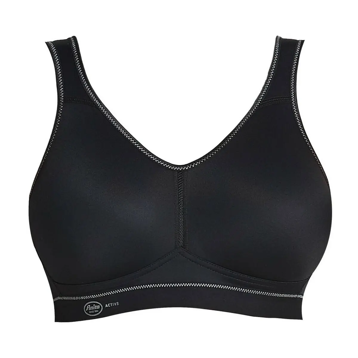4009706600336 - Light & Firm Sport-BH bügellos nahtlose Cups für Damen schwarz 75A
