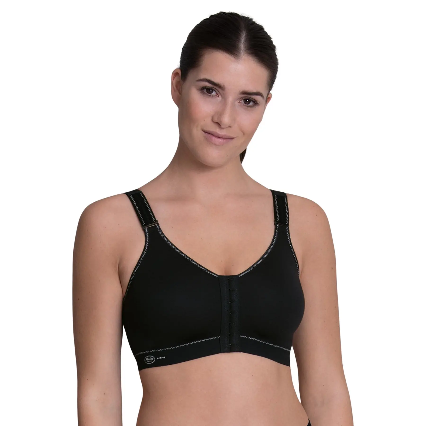 4009706034117 - Anita Damen Sport BH mit Vorderverschluss - frontline open schwarz