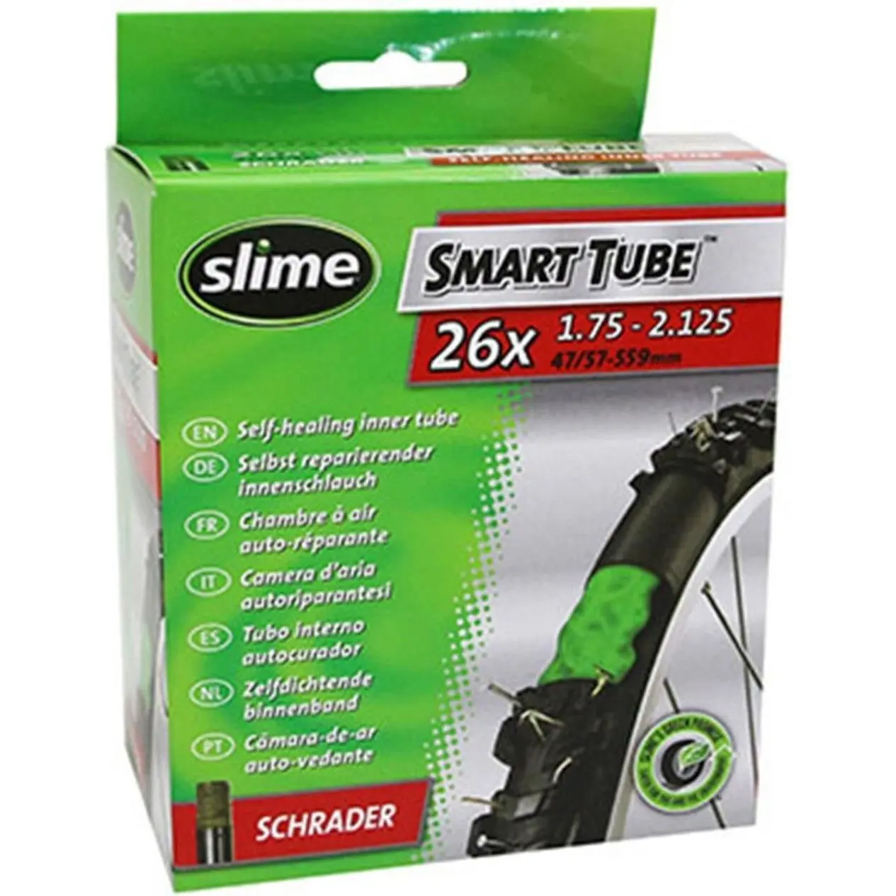 Velo Store - UK Schrader valve air chamber with Puncture fluid Slime 26 x 1.75-2.10 | Extra 10% off with Subscription, Postage £16.79 to UK Fedex.