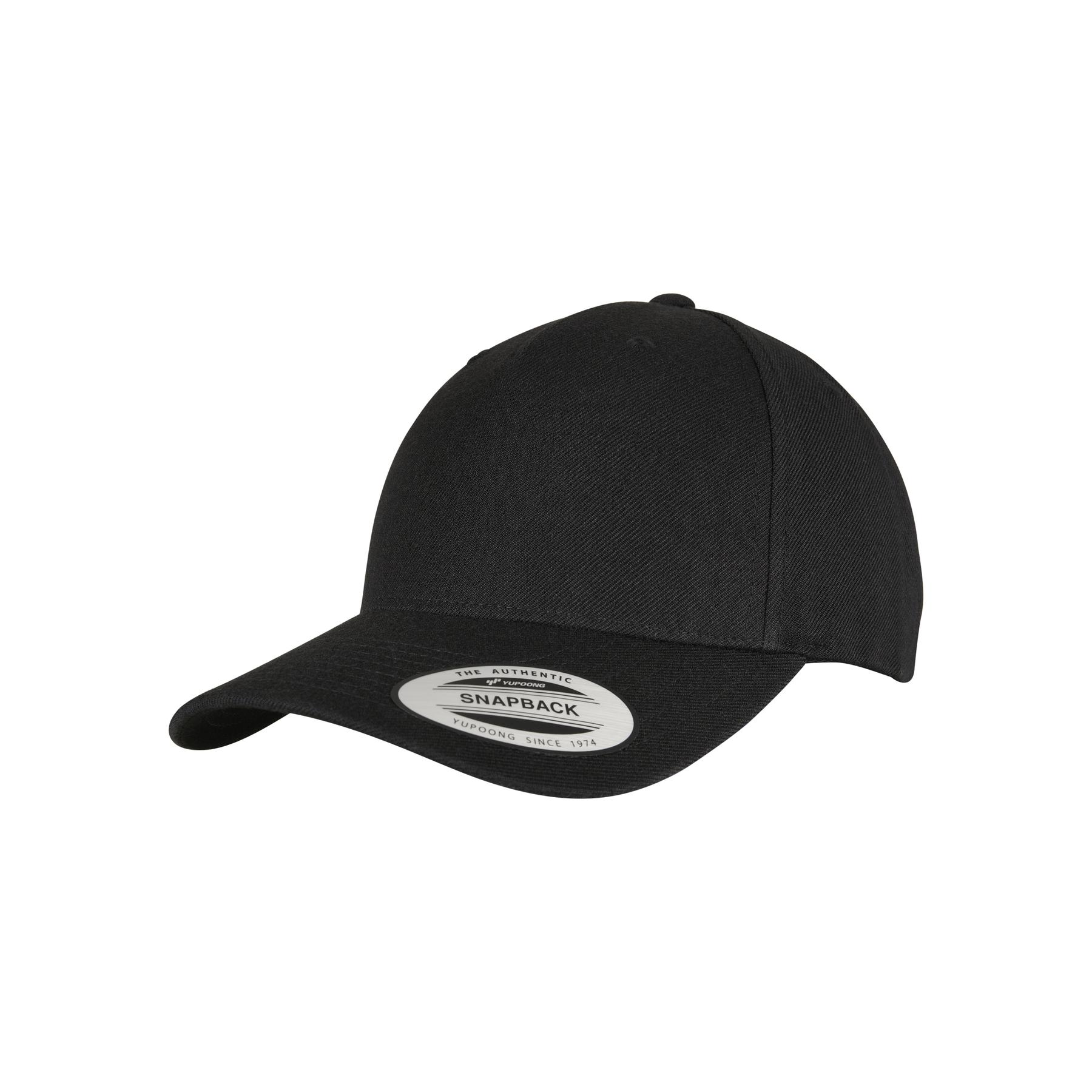 4053838648186 - YP Classics 5-Panel Premium Curved Visor Snapback Cap Cap schwarz