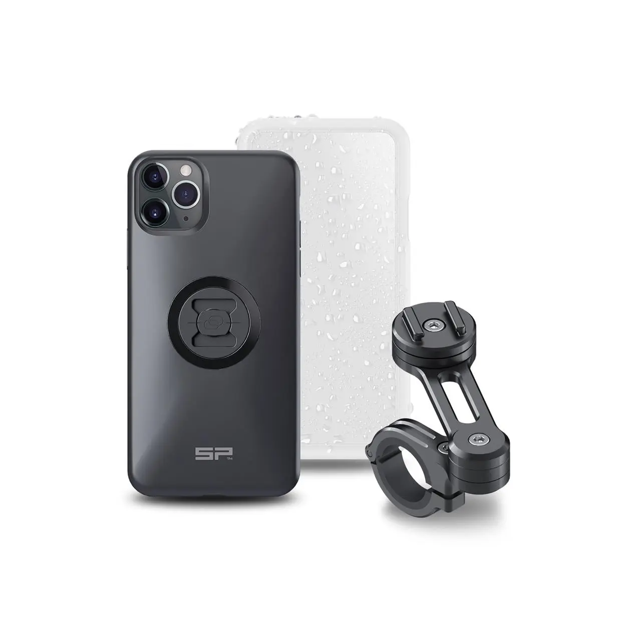 Pack Sp-Connect Moto Bundle fixé sur guidon iPhone 11 Pro Max