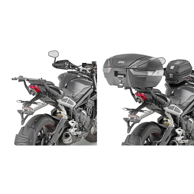 Motorrad-Topcase-Halterung Givi Monokey ou Monolock Triumph Street Triple 765 (17 à 20)