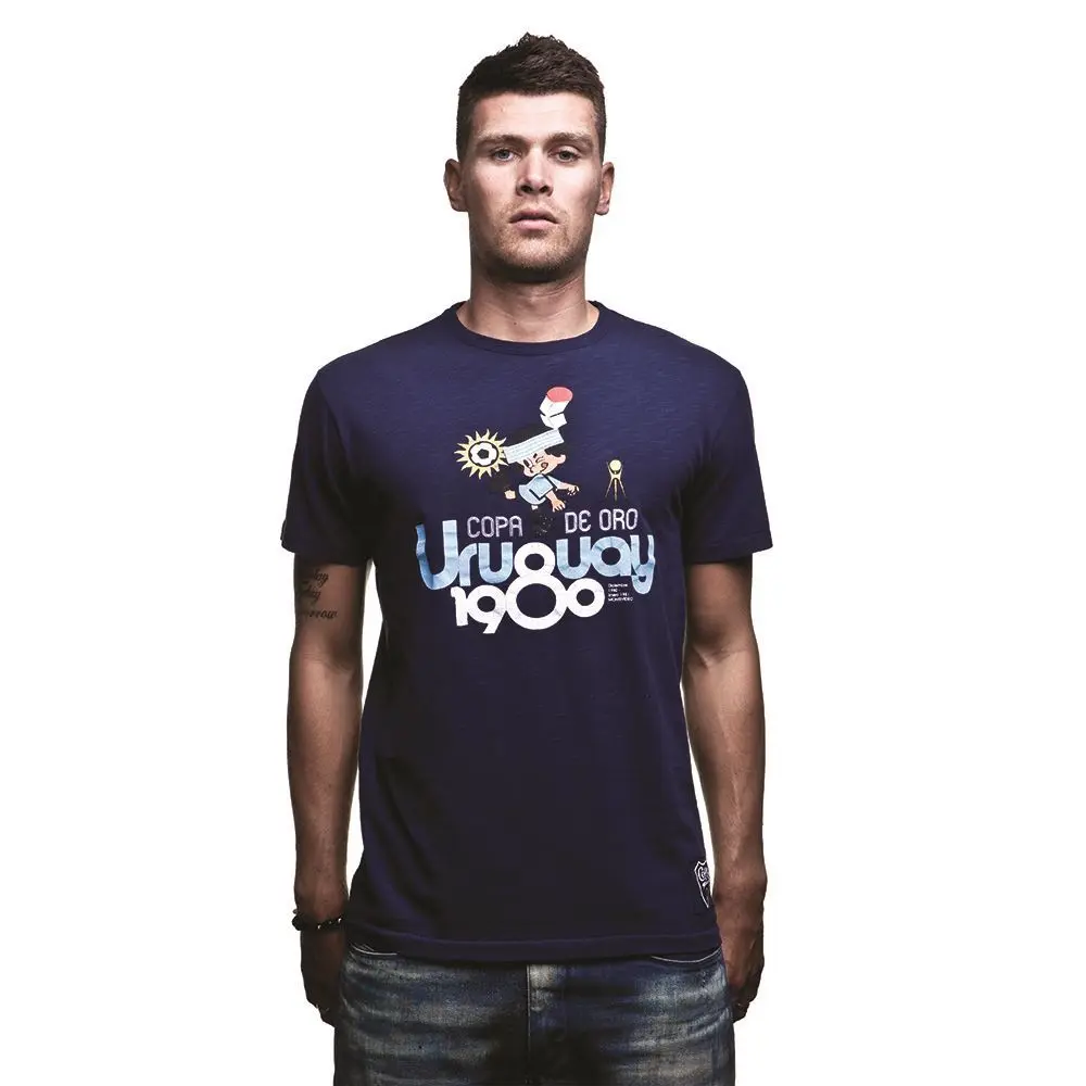 Vintage-T-Shirt Uruguay 1980 - Bleu - male - Size: M