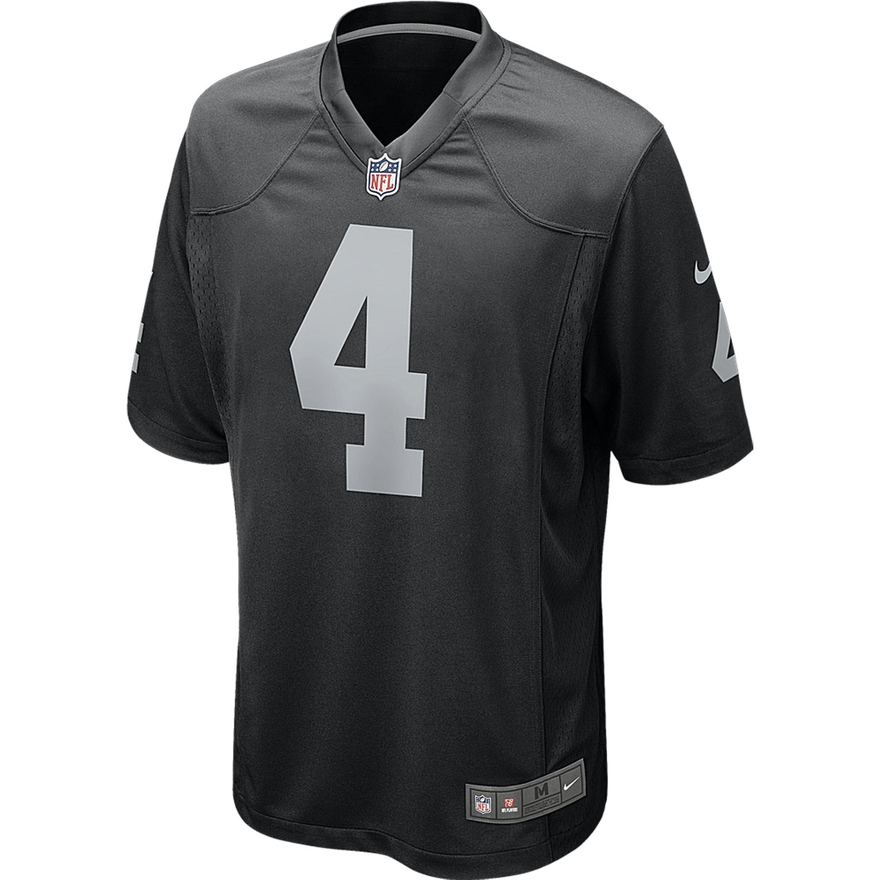 0194535967690 - NFL Las Vegas Raiders Game Jersey Carr 4 (Schwarz L) Fanbekleidung