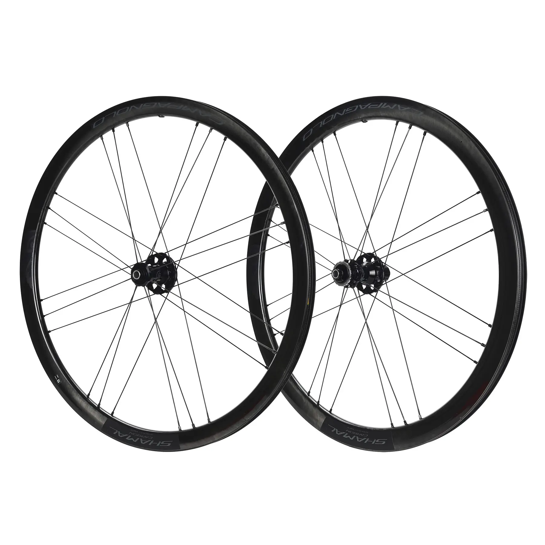 Satz von 2 Fahrradrädern Campagnolo Shamal C21 2Wf Disque Tubeless Ready Campagnolo N3W