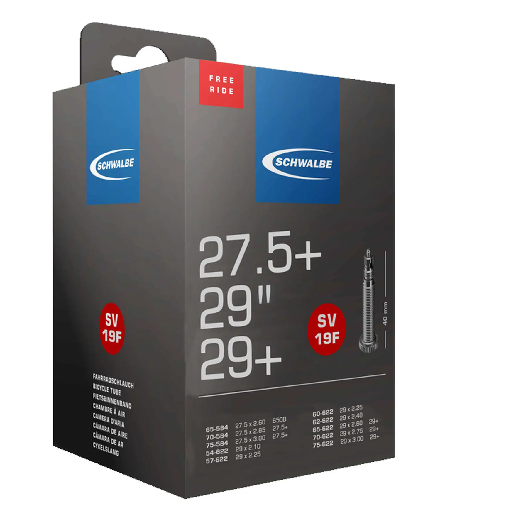 Velo Store - UK Standard air chamber airplus Schwalbe Av19F Tr4 Freeride 27.5+/29+ x 2.10-3.00" 54/75-584/62 | Extra 10% off with Subscription, Postage £16.79 to UK Fedex.