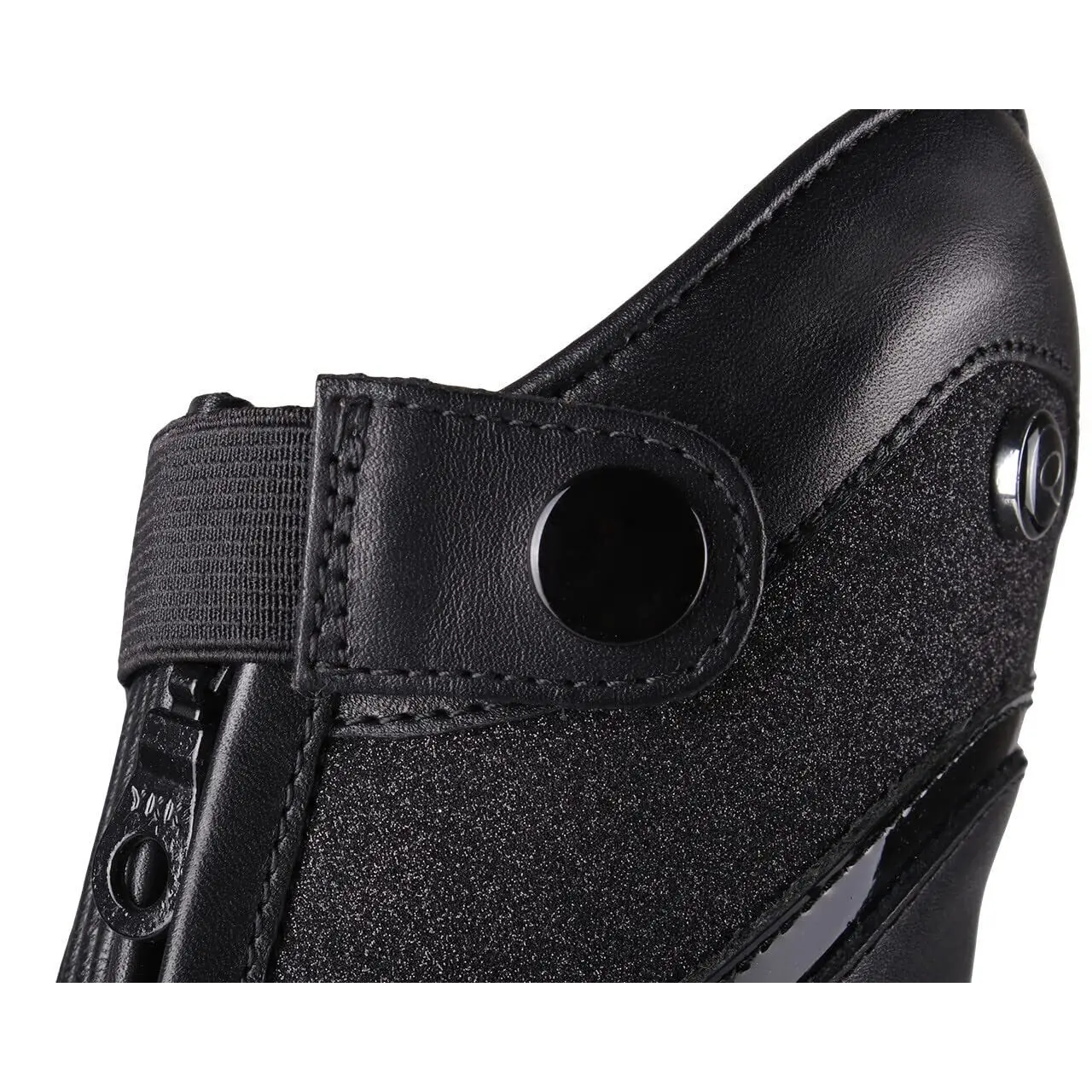 Bottes D'équitation QHP Romy Pour Enfants - Cuir Noir, Design Interchangeable Haut, Fermeture Zip Et Velcro, Largeur Mollet Normale - Taille 36