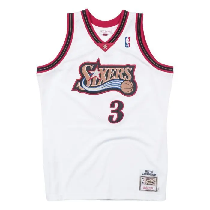 0191686035605 - Authentische Philadelphia 76ers Allen Iverson Jersey 1997-1998