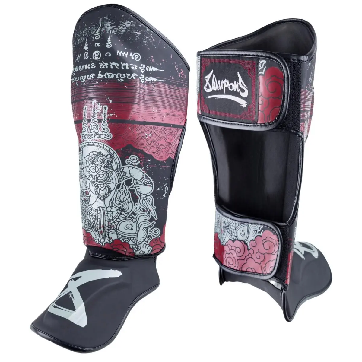 Thai-Box-Schienbeinschoner 8 Weapons Hanuman Yant