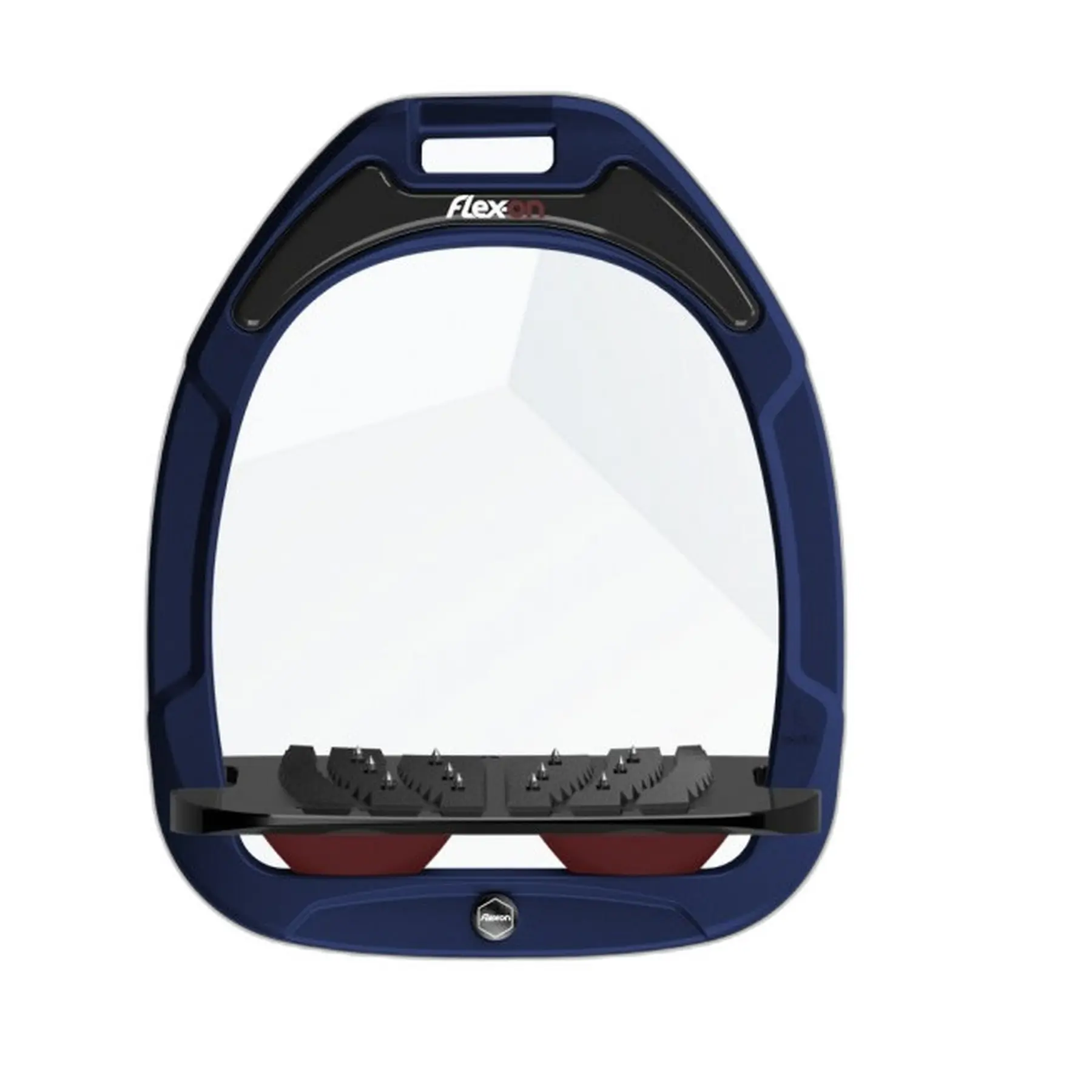 Étriers aluminium Plat Grip Noir/Noir/Bleu Marine Flex-On