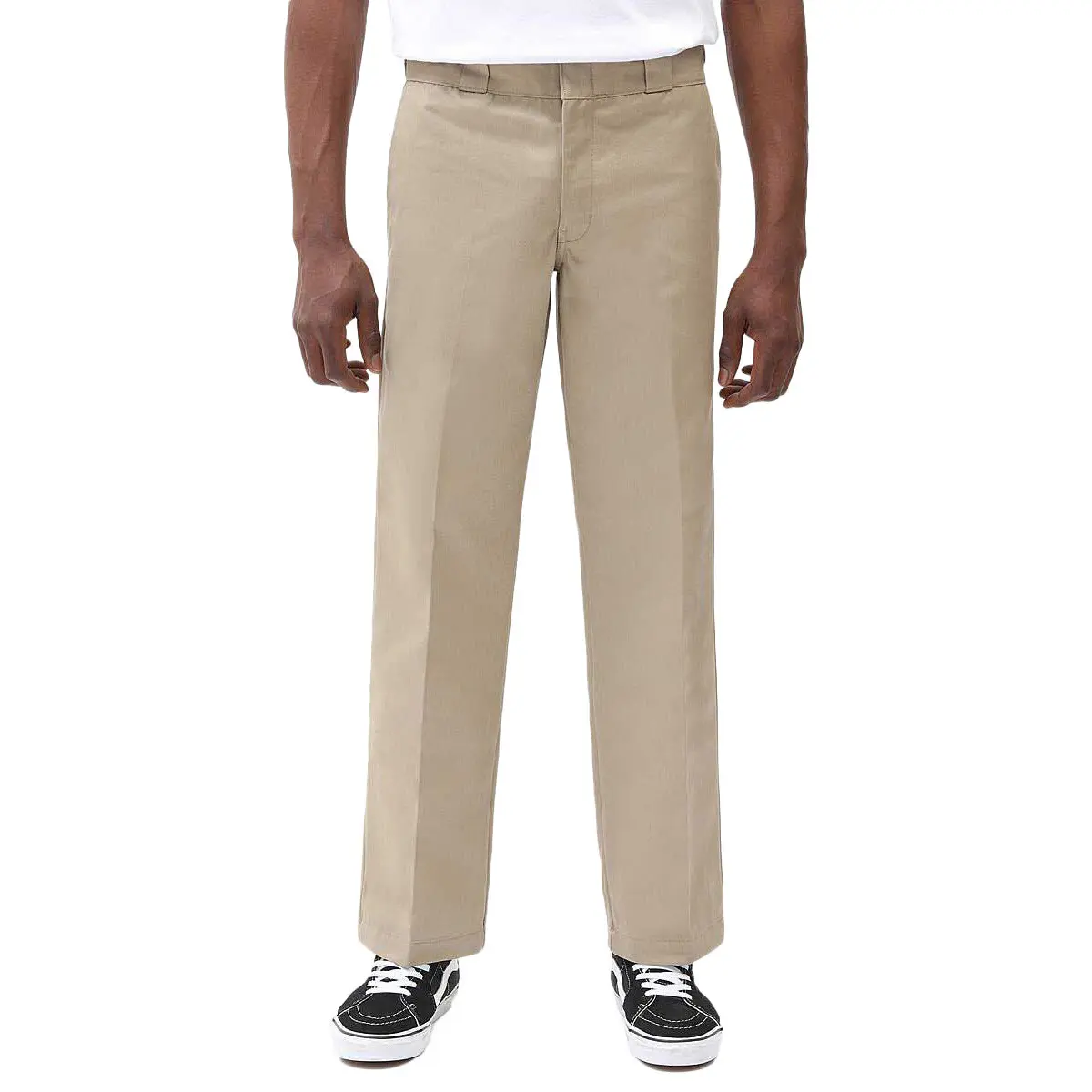 0195441268772 - - 873 - Chino-Hose in Khaki mit schmalem geradem Schnitt-Grün