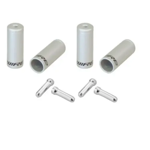 Jagwire Tipps Universal Pro End Cap Pack Braided Housing-Silver Unisex