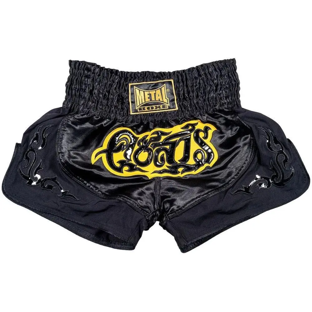 Metal Boxe Homme Noir Short De Boxe Thaï Lumpunee